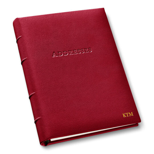 Hardcover Leather Desk Address Book (7 x 9 in)